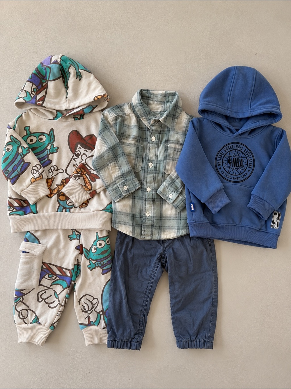 Disney Toy Story NBA Carter’s Baby Boy 12M 5pc Clothing Bundle